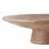 Handgemaakte schaal op voet bruin Ø41xH13 cm